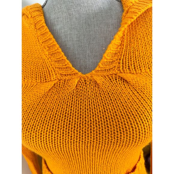 Vintage Y2k Pink Angel Tangerine Orange Knit Sweater Top size Junior M - Picture 6 of 8